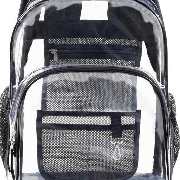 Transparent Black Trim Backpack - Picture 7 of 7